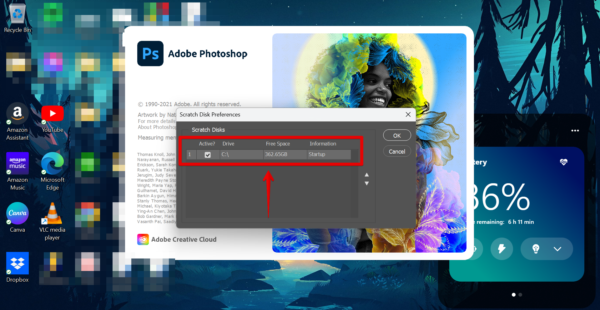 how to clear scratch disk without opening photoshop