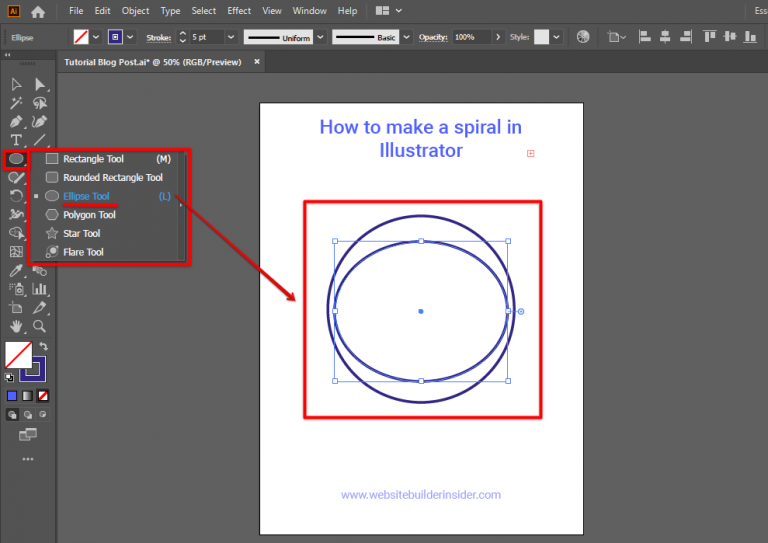 How do you make a spiral in Illustrator?