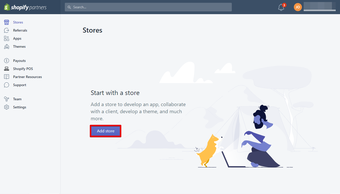 1. Add Store in Partner Dashboard