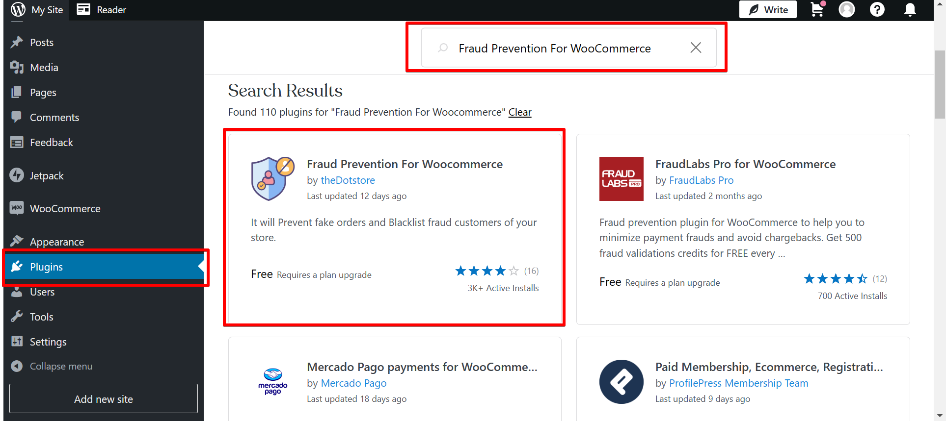 Install Fraud Prevention For WooCommerce Plugin WordPress