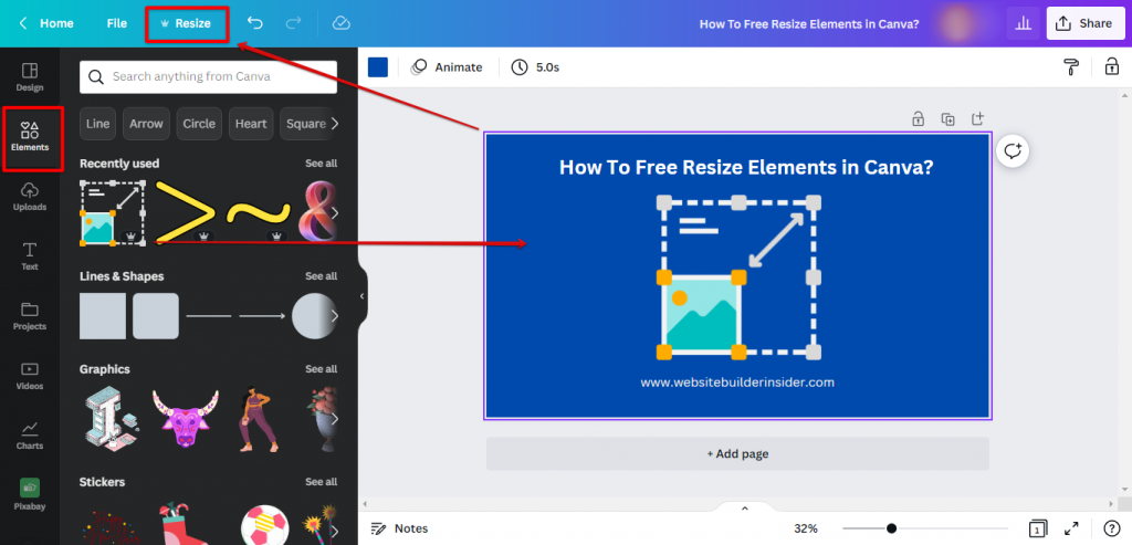 How Do I Free Resize Elements In Canva WebsiteBuilderInsider