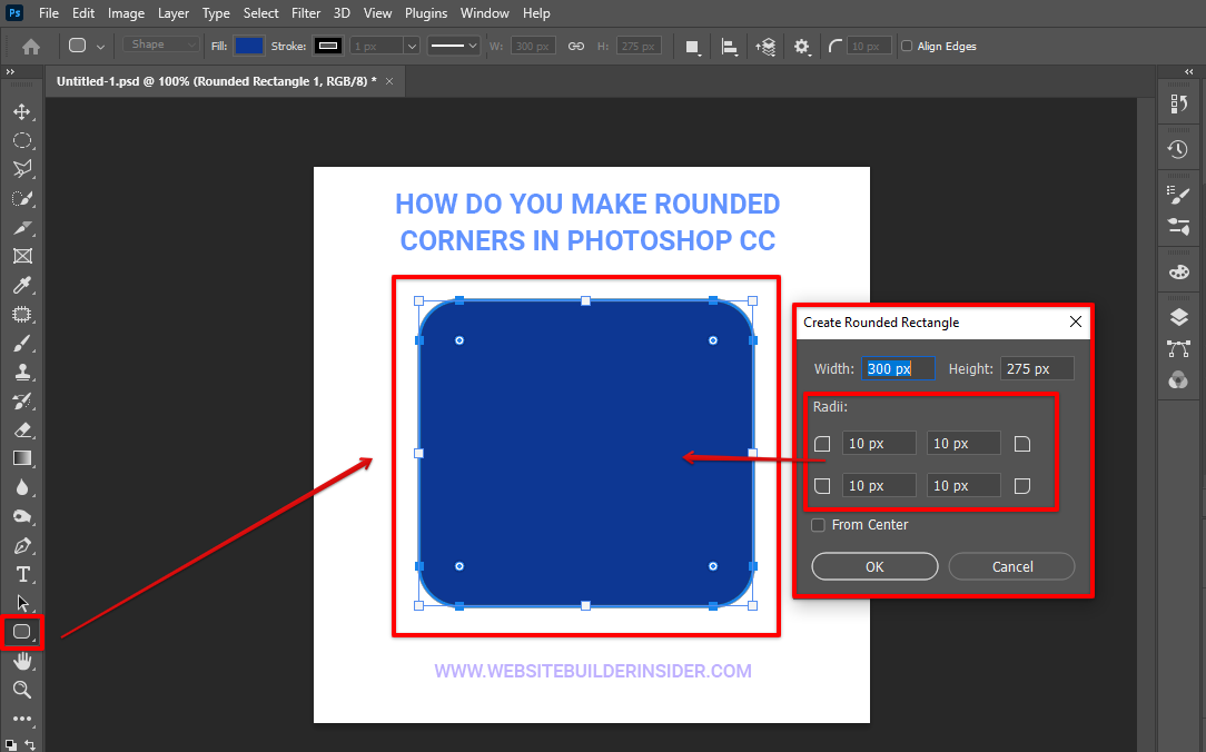 How to add rounded corners in Photoshop — Nicolesy