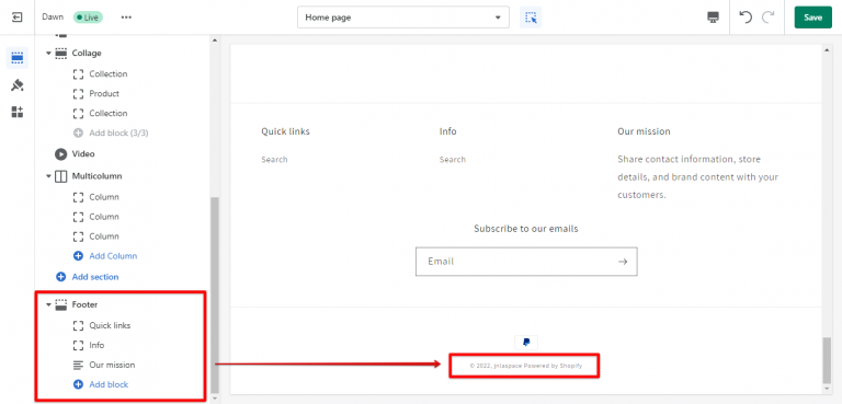 how-do-i-change-the-copyright-footer-in-shopify