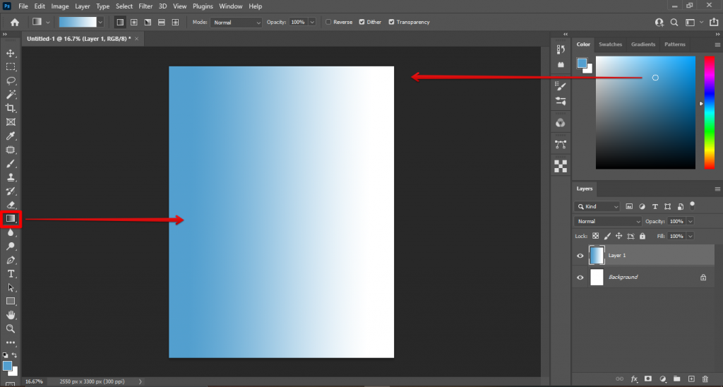 how-do-i-make-a-gradient-background-in-photoshop