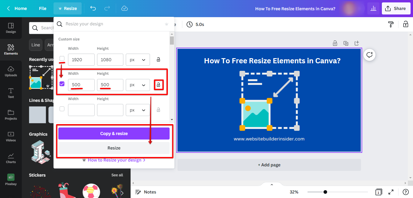 How Do I Free Resize Elements in Canva? WebsiteBuilderInsider com