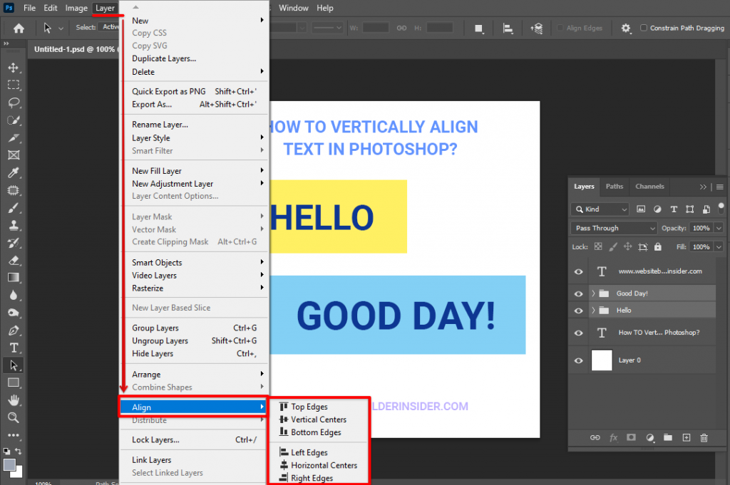 How Do You Vertically Align Text in Photoshop? - WebsiteBuilderInsider.com