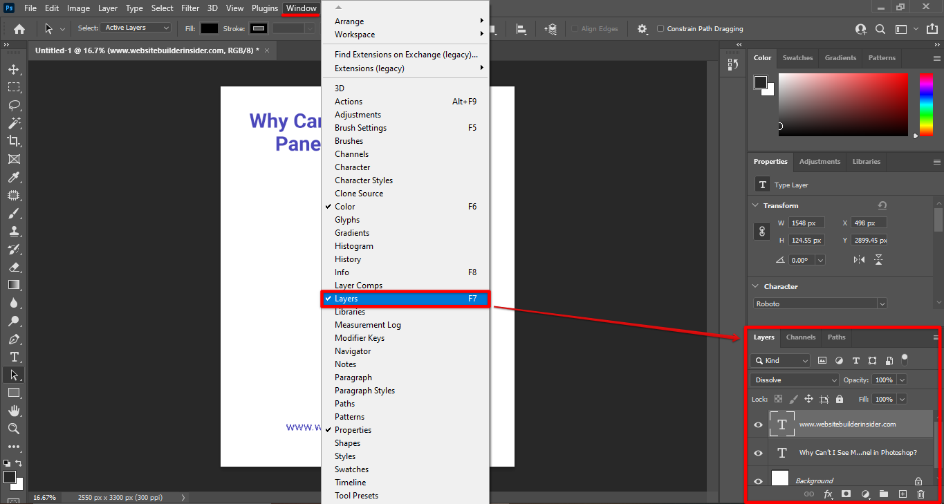 Why Can t I See My Layers Panel In Photoshop WebsiteBuilderInsider