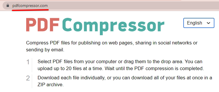 PDF Compressor website