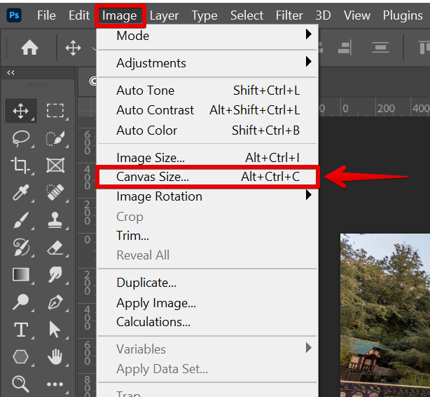 How Do I Change The Canvas Size To Fit An Image In Photoshop 