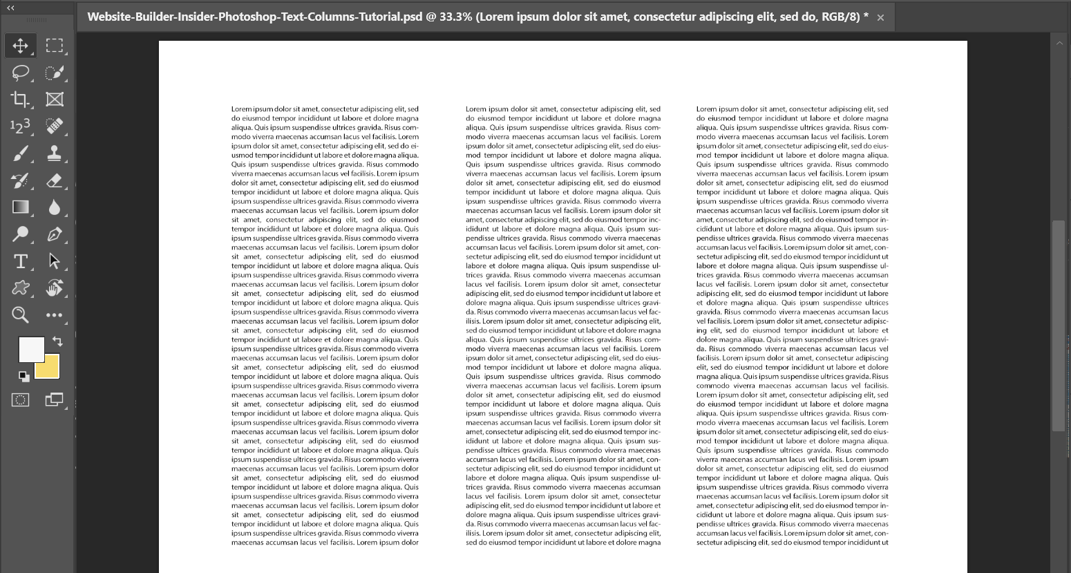 How Do You Create Columns In Photoshop WebsiteBuilderInsider