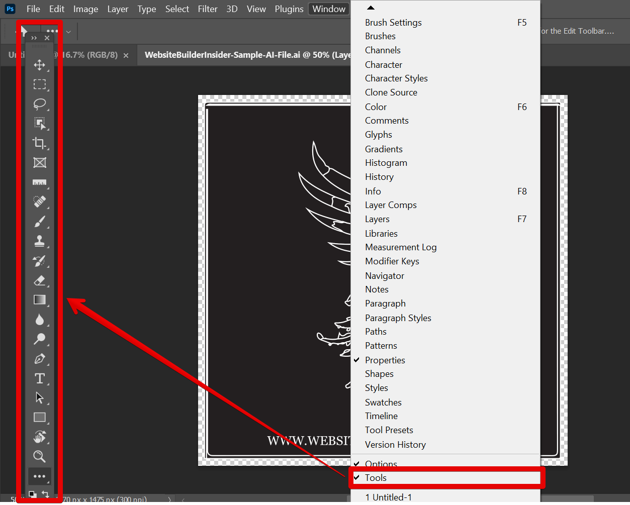 Why Did My Toolbar Disappear In Photoshop WebsiteBuilderInsider