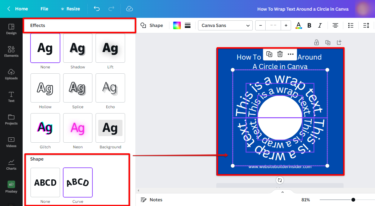 How Do I Wrap Text Around A Circle In Canva WebsiteBuilderInsider