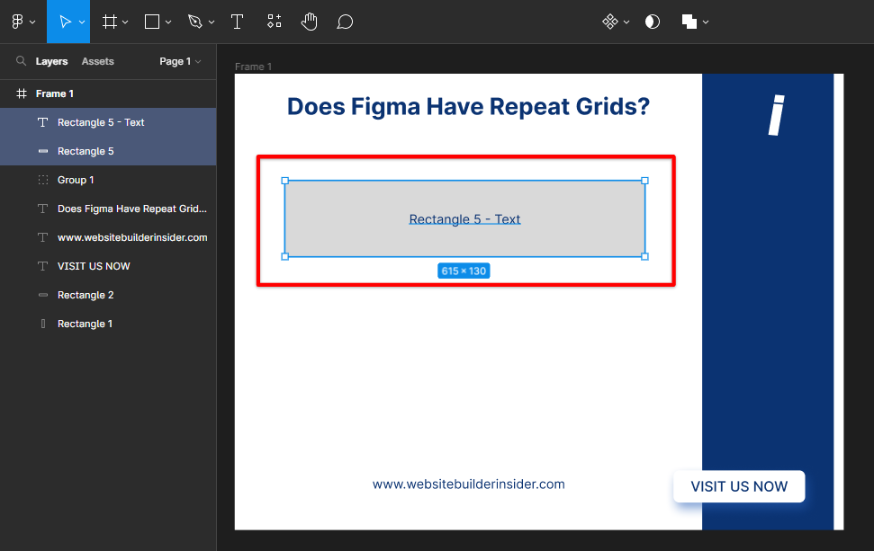 Select the object to repeat figma