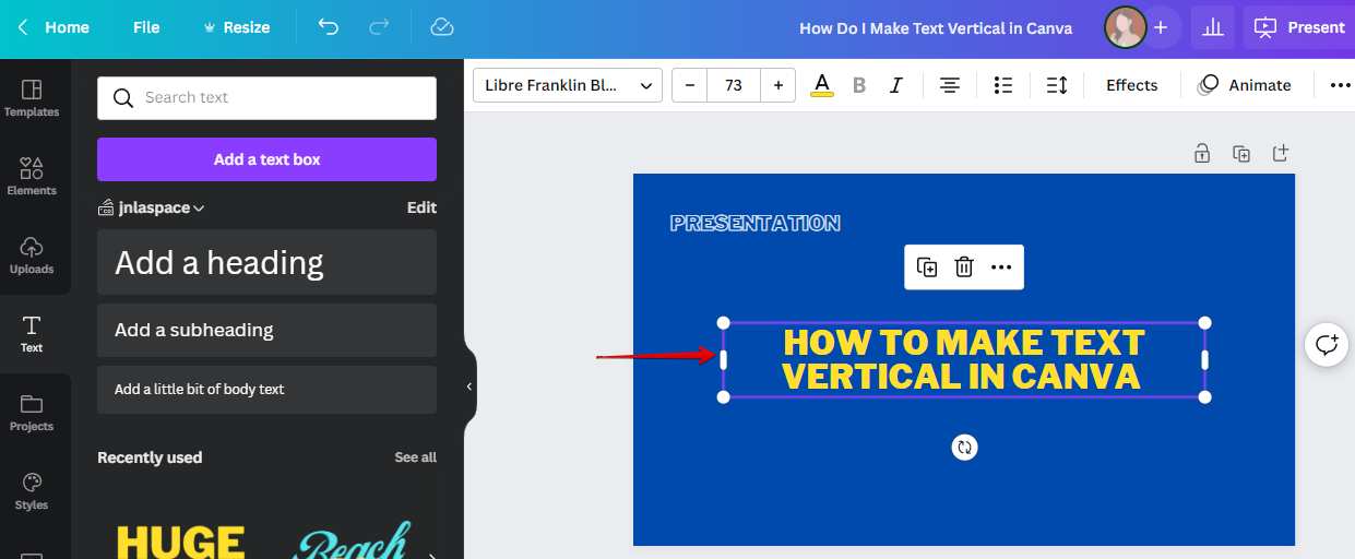 How Do I Make Text Vertical In Canva WebsiteBuilderInsider