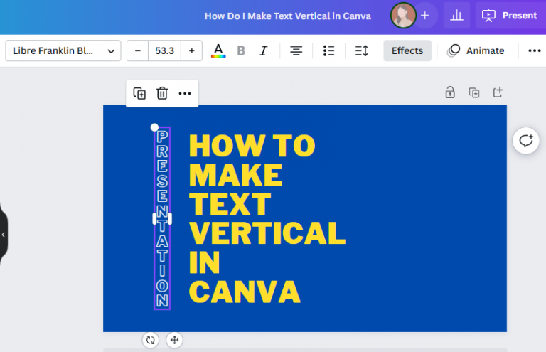 How Do I Make Text Vertical In Canva