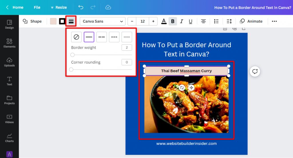 How Do You Put A Border Around Text In Canva WebsiteBuilderInsider