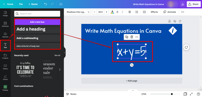 How To Type Math Equations In Canva