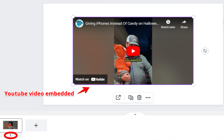 how to insert youtube video on canva presentation