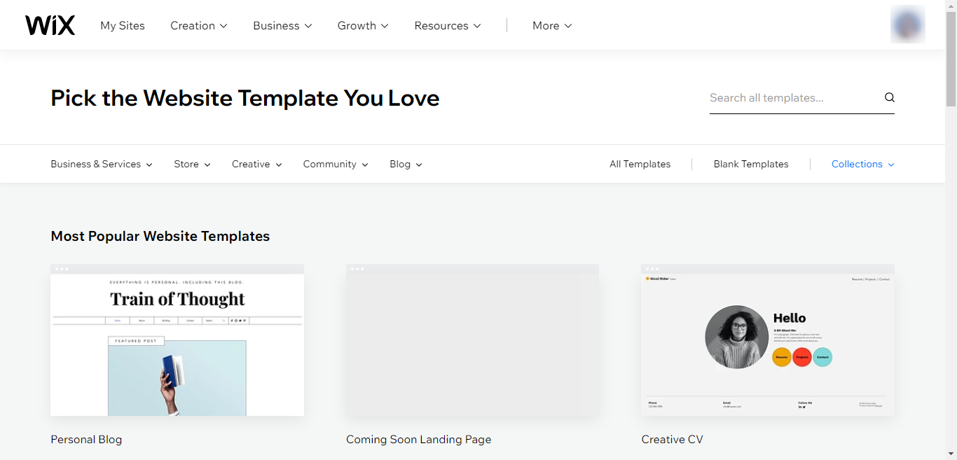 Wix website templates